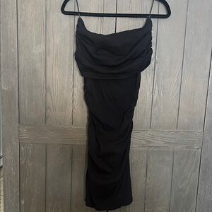 Zara Black Off the Shoulder Dress